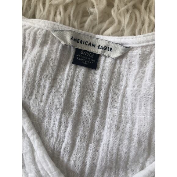 American Eagle White Two Piece Crop Top Maxi Skirt Matching Set Size Small H1 - Picture 11 of 11